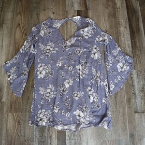 Nordstrom Lush Lilac Long Sleeve Shift Dress Small